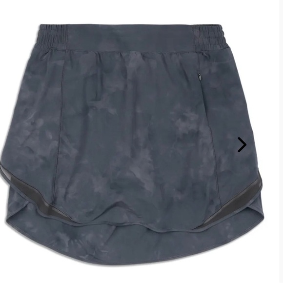 Lululemon Diamond Dye Pitch Grey Graphite Hotty Hot Size 4 Long High-Rise Skirt - Picture 2 of 12